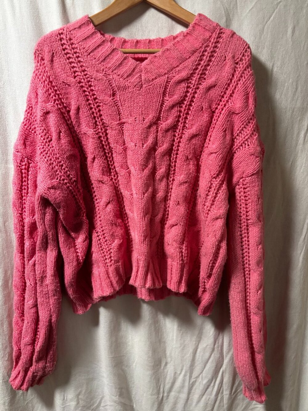 Womens Oversized Cable Knit Sweater Size XXL